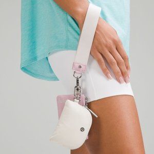 Lululemon Dual Pouch Wristlet NWT color: White Opal/Pink Peony